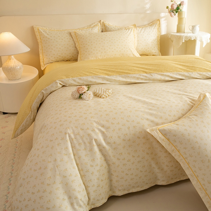 91家纺网 家纺一手货源 找家纺 磨毛世家家纺 206新款铂金凯丽全棉四件套 漫花恬