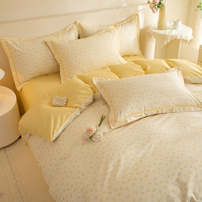 91家纺网 家纺一手货源 找家纺 磨毛世家家纺 206新款铂金凯丽全棉四件套 漫花恬