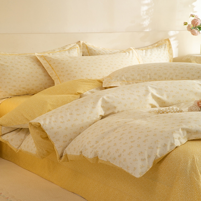 91家纺网 家纺一手货源 找家纺 磨毛世家家纺 206新款铂金凯丽全棉四件套 漫花恬