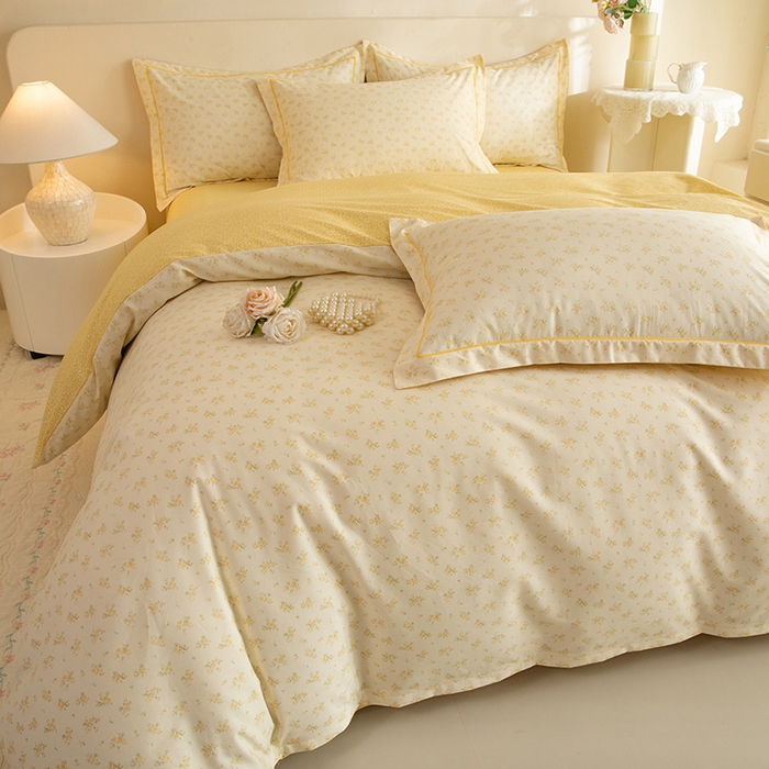 91家纺网 家纺一手货源 找家纺 磨毛世家家纺 206新款铂金凯丽全棉四件套 漫花恬