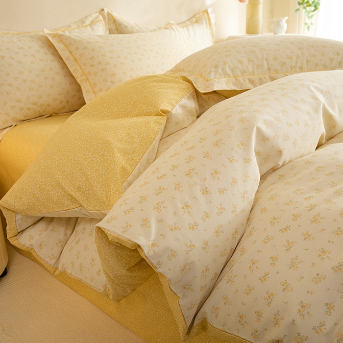 91家纺网 家纺一手货源 找家纺 磨毛世家家纺 206新款铂金凯丽全棉四件套 漫花恬