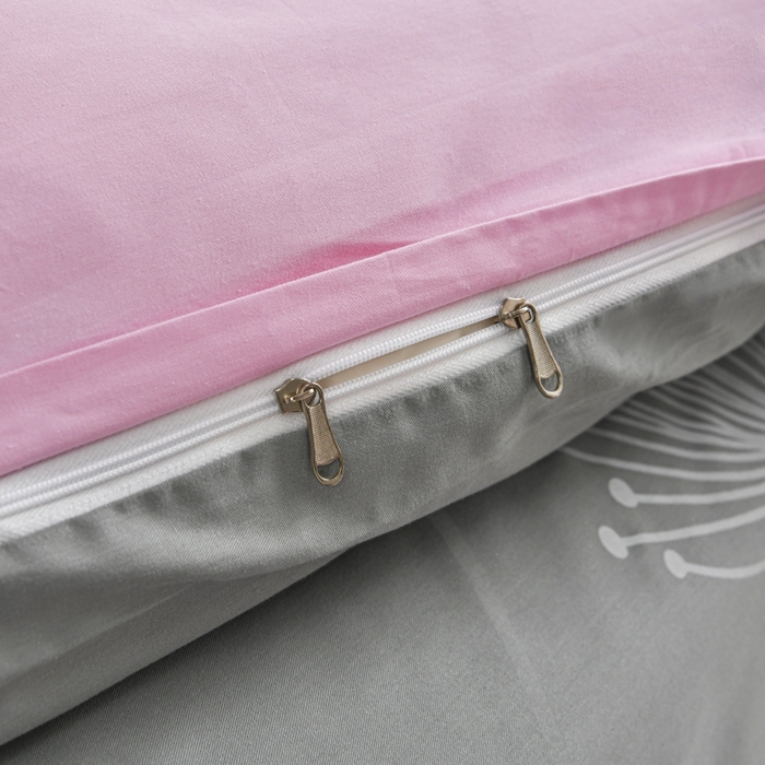 91家纺网 家纺一手货源 找家纺 磨毛世家家纺 206新款铂金凯丽全棉四件套 蒲公英之恋-粉