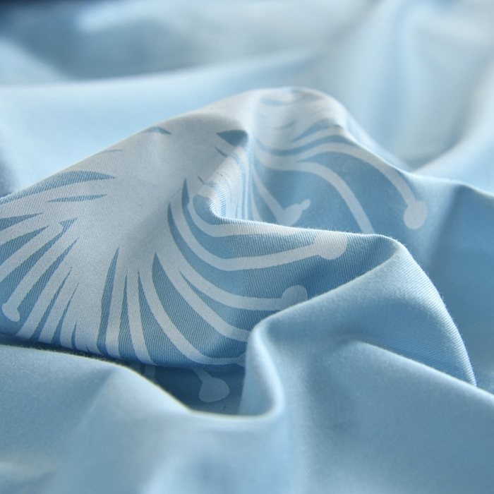 91家纺网 家纺一手货源 找家纺 磨毛世家家纺 206新款铂金凯丽全棉四件套 蒲公英之恋-蓝