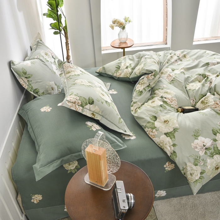 91家纺网 家纺一手货源 找家纺 磨毛世家家纺 206新款铂金凯丽全棉四件套 盛唐牡丹