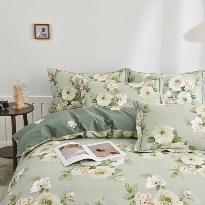 91家纺网 家纺一手货源 找家纺 磨毛世家家纺 206新款铂金凯丽全棉四件套 盛唐牡丹