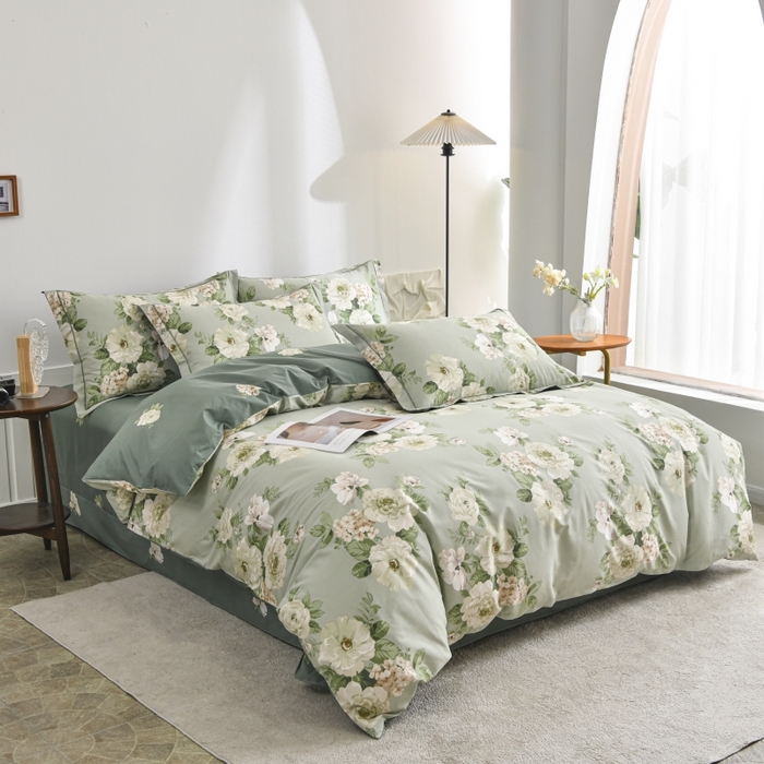 91家纺网 家纺一手货源 找家纺 磨毛世家家纺 206新款铂金凯丽全棉四件套 盛唐牡丹