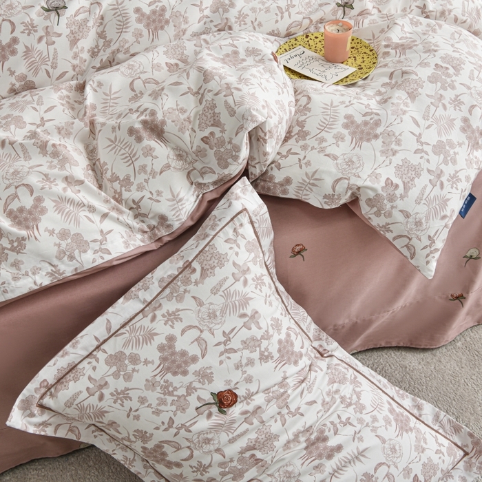 91家纺网 家纺一手货源 找家纺 磨毛世家家纺 206新款铂金凯丽全棉四件套 淑女屋-粉