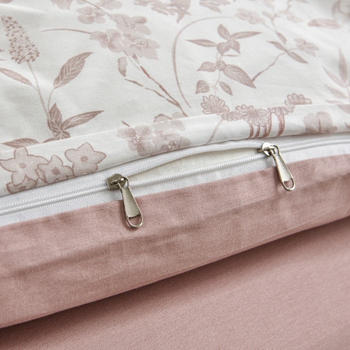 91家纺网 家纺一手货源 找家纺 磨毛世家家纺 206新款铂金凯丽全棉四件套 淑女屋-粉