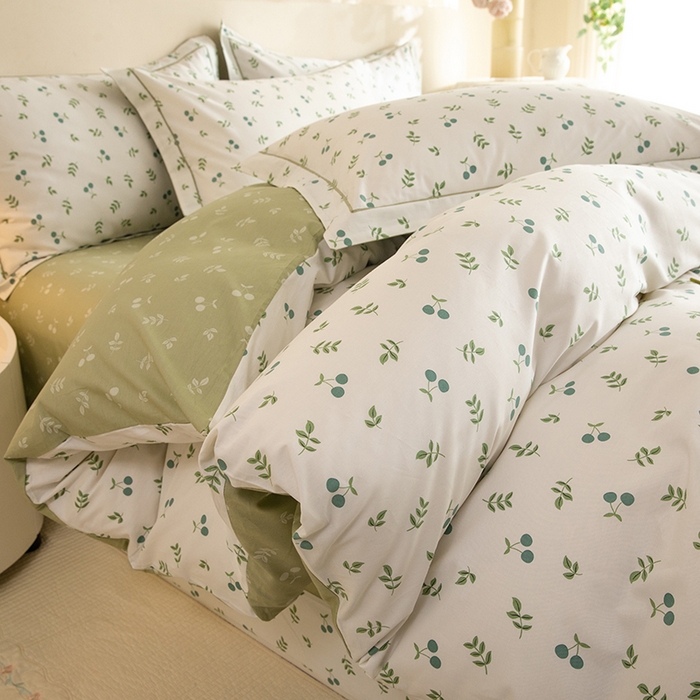 91家纺网 家纺一手货源 找家纺 磨毛世家家纺 206新款铂金凯丽全棉四件套 小布丁b兰