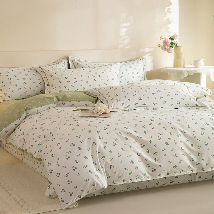 91家纺网 家纺一手货源 找家纺 磨毛世家家纺 206新款铂金凯丽全棉四件套 小布丁b兰