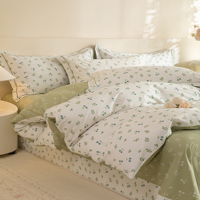 91家纺网 家纺一手货源 找家纺 磨毛世家家纺 206新款铂金凯丽全棉四件套 小布丁b兰