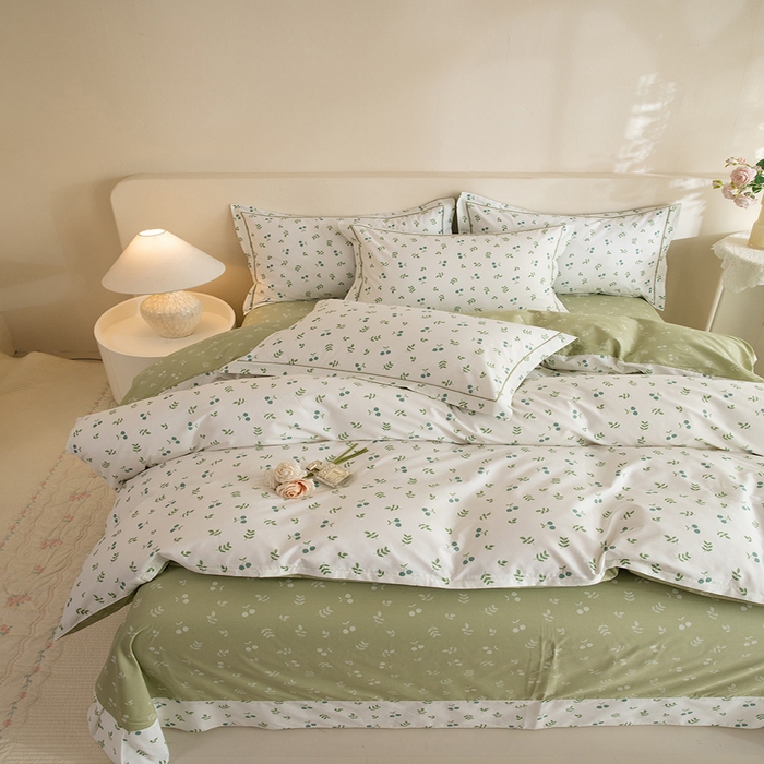 91家纺网 家纺一手货源 找家纺 磨毛世家家纺 206新款铂金凯丽全棉四件套 小布丁b兰