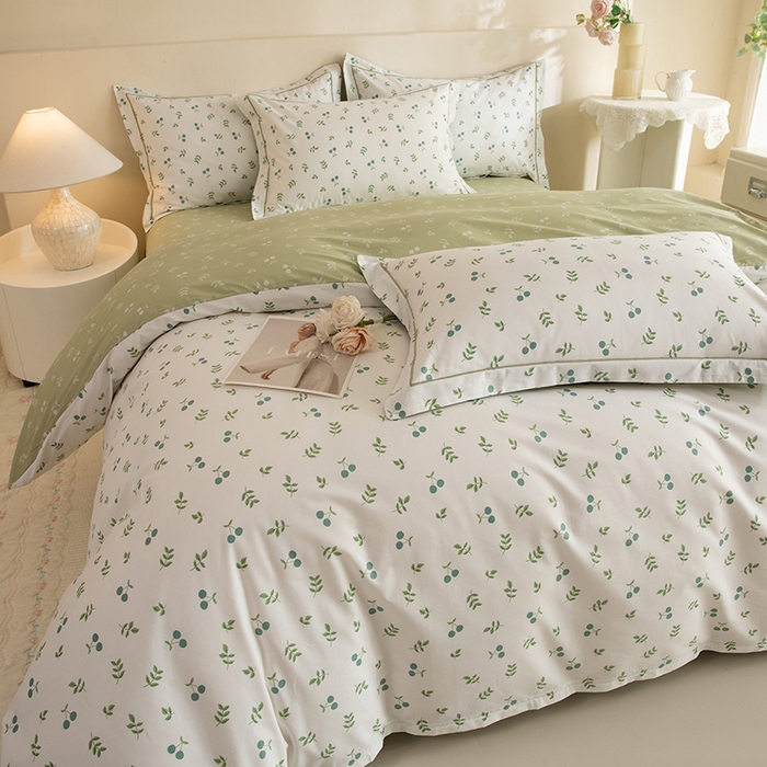 91家纺网 家纺一手货源 找家纺 磨毛世家家纺 206新款铂金凯丽全棉四件套 小布丁b兰