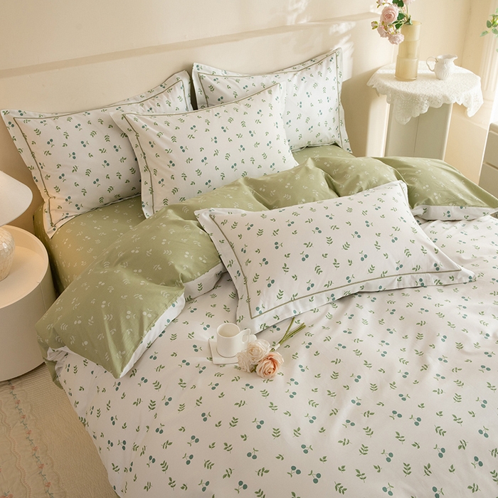 91家纺网 家纺一手货源 找家纺 磨毛世家家纺 206新款铂金凯丽全棉四件套 小布丁b兰