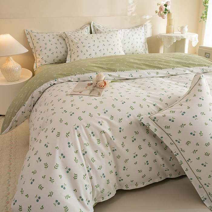 91家纺网 家纺一手货源 找家纺 磨毛世家家纺 206新款铂金凯丽全棉四件套 小布丁b兰