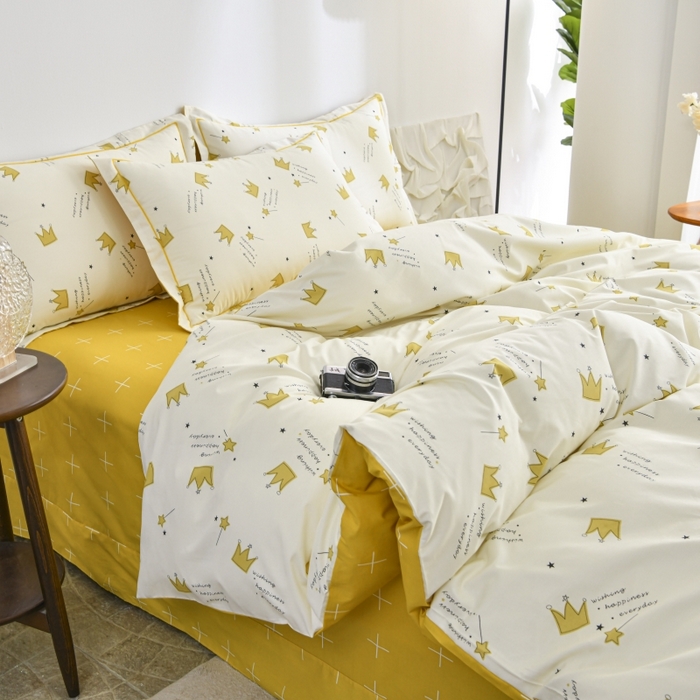 91家纺网 家纺一手货源 找家纺 磨毛世家家纺 206新款铂金凯丽全棉四件套 小王子