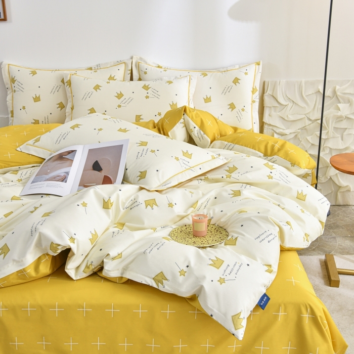 91家纺网 家纺一手货源 找家纺 磨毛世家家纺 206新款铂金凯丽全棉四件套 小王子