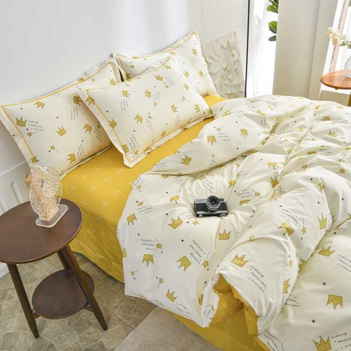 91家纺网 家纺一手货源 找家纺 磨毛世家家纺 206新款铂金凯丽全棉四件套 小王子