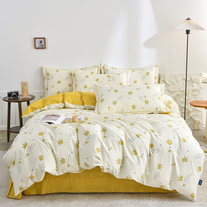 91家纺网 家纺一手货源 找家纺 磨毛世家家纺 206新款铂金凯丽全棉四件套 小王子