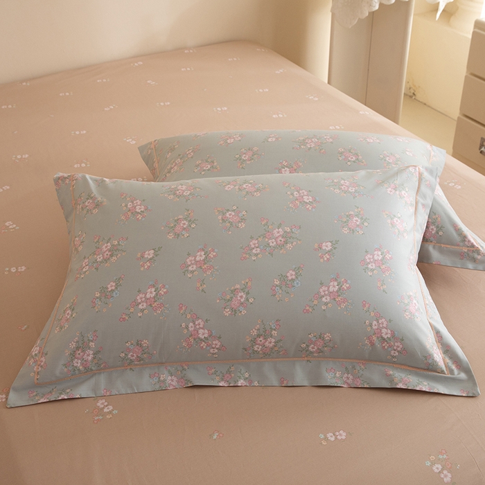 91家纺网 家纺一手货源 找家纺 磨毛世家家纺 206新款铂金凯丽全棉四件套 小巷人家-绿