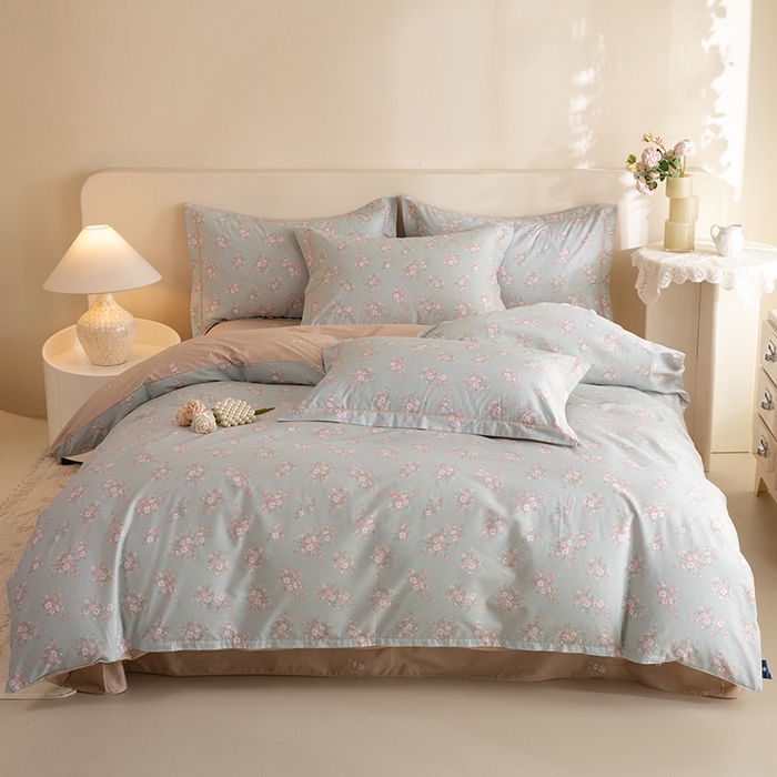 磨毛世家家纺 206新款铂金凯丽全棉四件套 小巷人家-绿