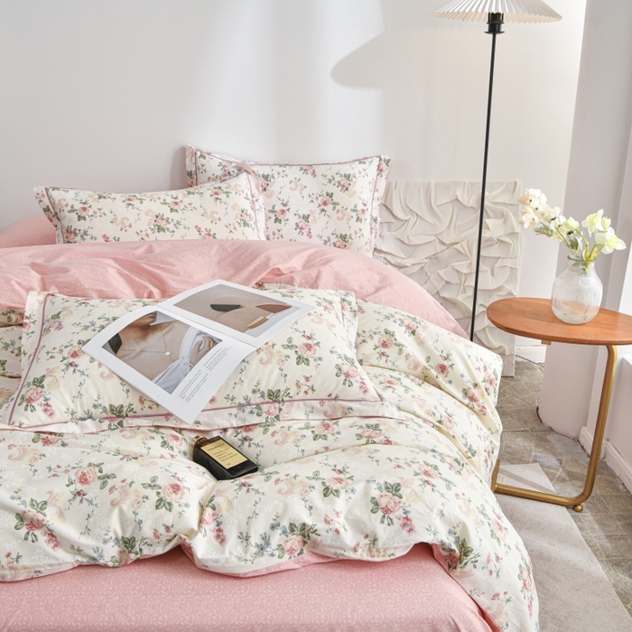 91家纺网 家纺一手货源 找家纺 磨毛世家家纺 206新款铂金凯丽全棉四件套 雅柔