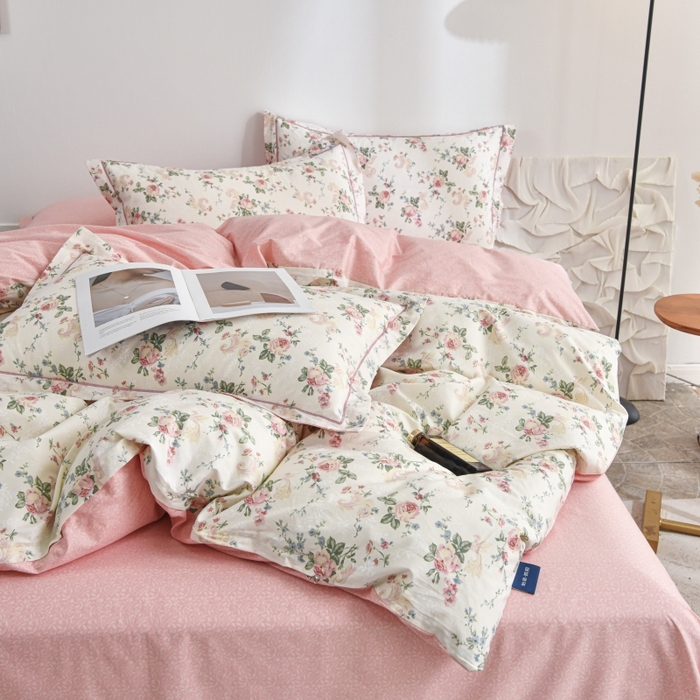 91家纺网 家纺一手货源 找家纺 磨毛世家家纺 206新款铂金凯丽全棉四件套 雅柔