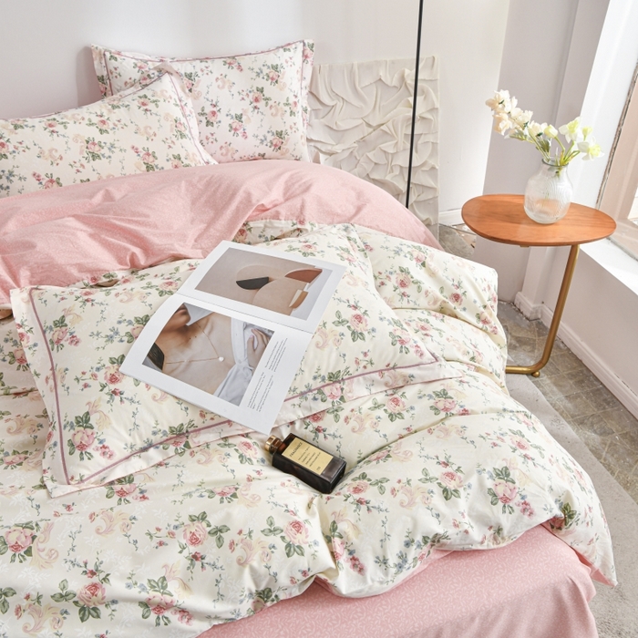 91家纺网 家纺一手货源 找家纺 磨毛世家家纺 206新款铂金凯丽全棉四件套 雅柔