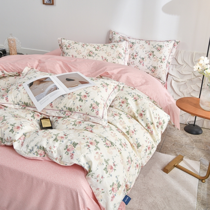 91家纺网 家纺一手货源 找家纺 磨毛世家家纺 206新款铂金凯丽全棉四件套 雅柔