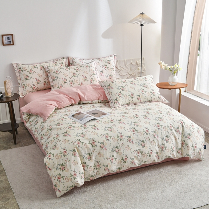 91家纺网 家纺一手货源 找家纺 磨毛世家家纺 206新款铂金凯丽全棉四件套 雅柔