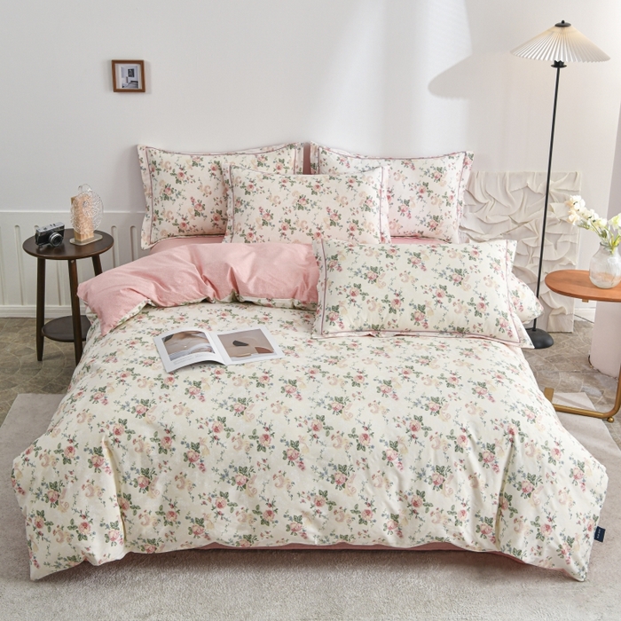 磨毛世家家纺 206新款铂金凯丽全棉四件套 雅柔