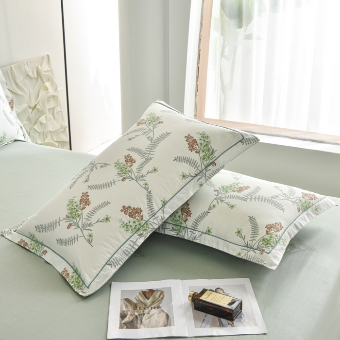 91家纺网 家纺一手货源 找家纺 磨毛世家家纺 206新款铂金凯丽全棉四件套 一汪春水-绿