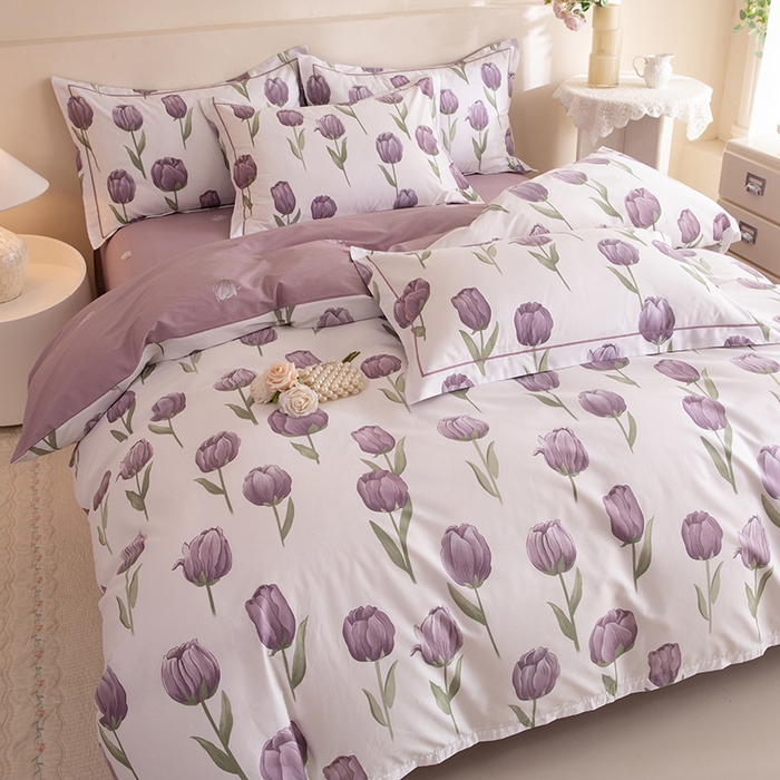 91家纺网 家纺一手货源 找家纺 磨毛世家家纺 206新款铂金凯丽全棉四件套 郁见未来