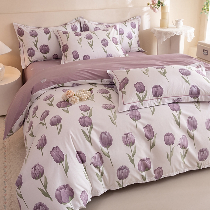 91家纺网 家纺一手货源 找家纺 磨毛世家家纺 206新款铂金凯丽全棉四件套 郁见未来