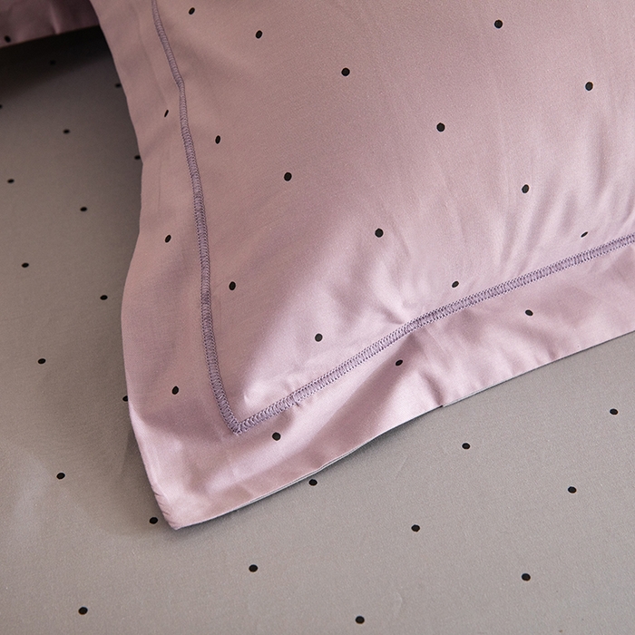 91家纺网 家纺一手货源 找家纺 磨毛世家家纺 206新款铂金凯丽全棉四件套 芝芙-紫灰