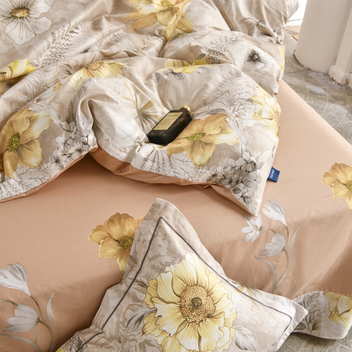 91家纺网 家纺一手货源 找家纺 磨毛世家家纺 206新款铂金凯丽全棉四件套 众里嫣然