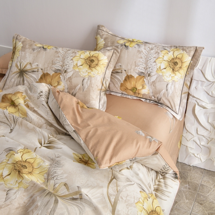 91家纺网 家纺一手货源 找家纺 磨毛世家家纺 206新款铂金凯丽全棉四件套 众里嫣然