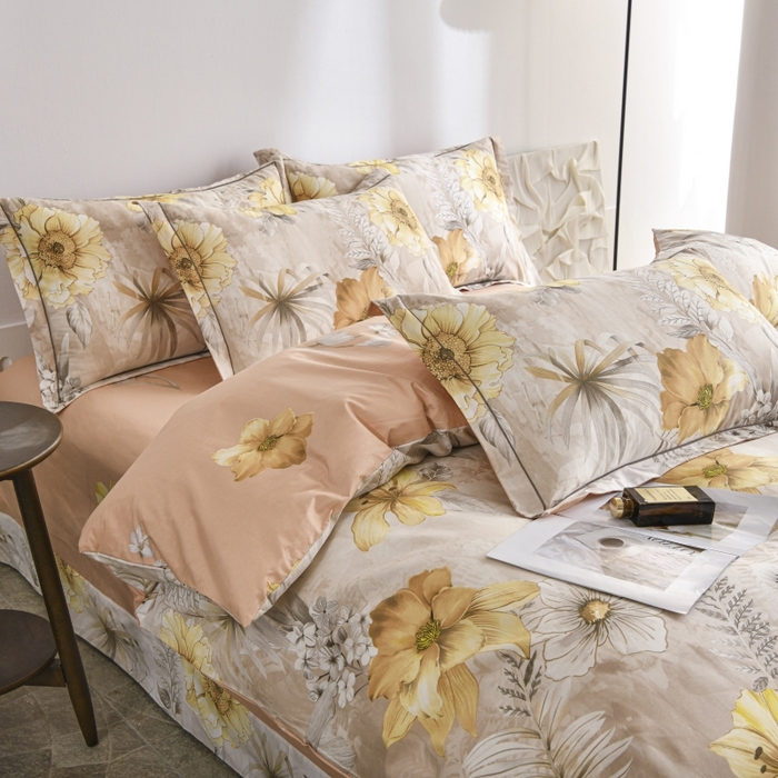 91家纺网 家纺一手货源 找家纺 磨毛世家家纺 206新款铂金凯丽全棉四件套 众里嫣然