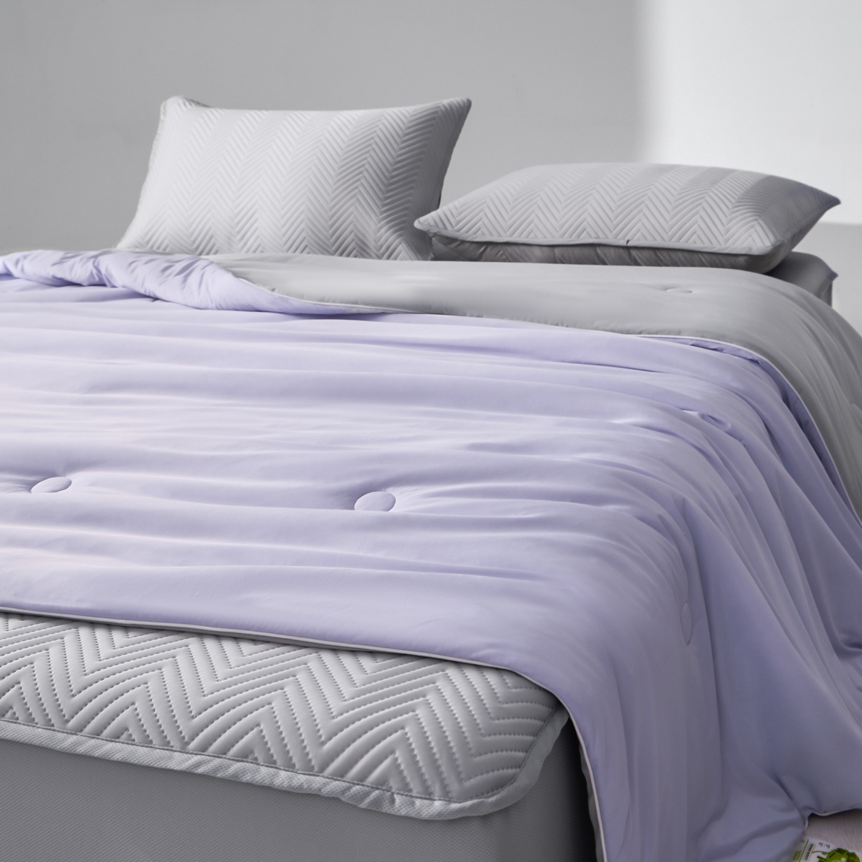 91家纺网 家纺一手货源 找家纺 绒城 2026新款冰爽系列-凉感丝夏被四件套 秋紫