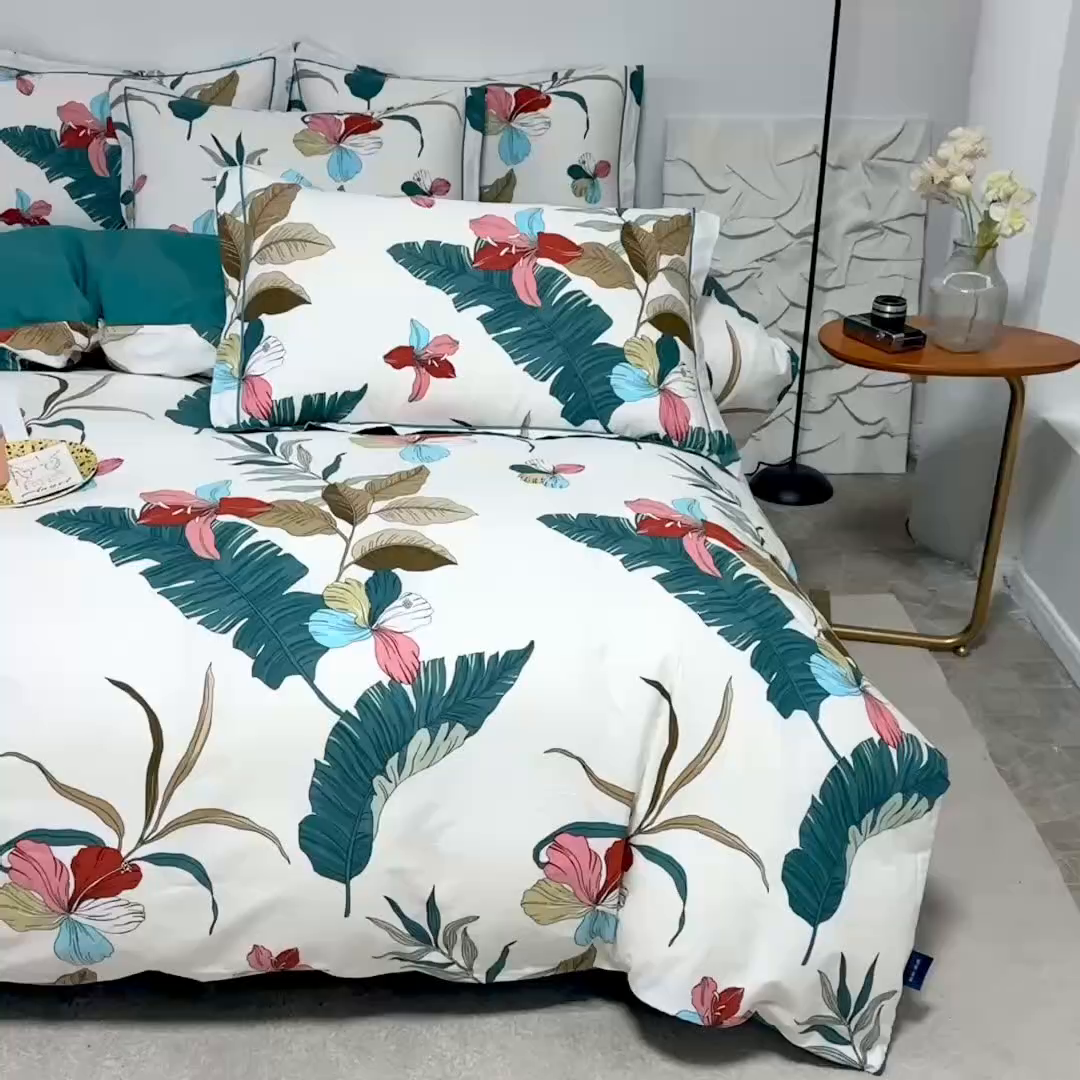 91家纺网 家纺一手货源 找家纺 磨毛世家家纺 206新款铂金凯丽全棉四件套 转角遇见爱