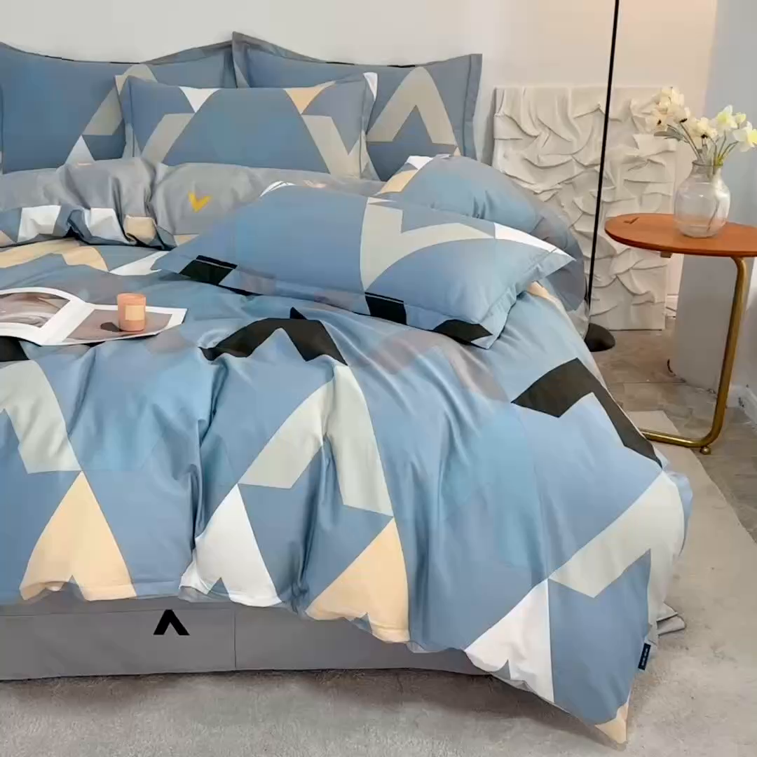 91家纺网 家纺一手货源 找家纺 磨毛世家家纺 206新款铂金凯丽全棉四件套 新都时尚