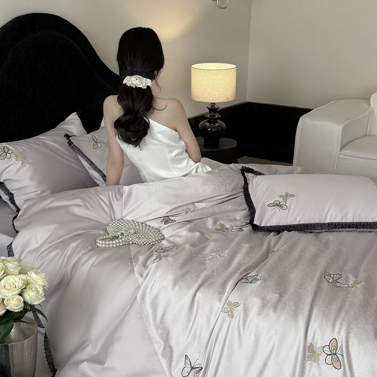 MIU缪家居 2026新款100支全棉四件套-赫妍 赫妍 烟紫