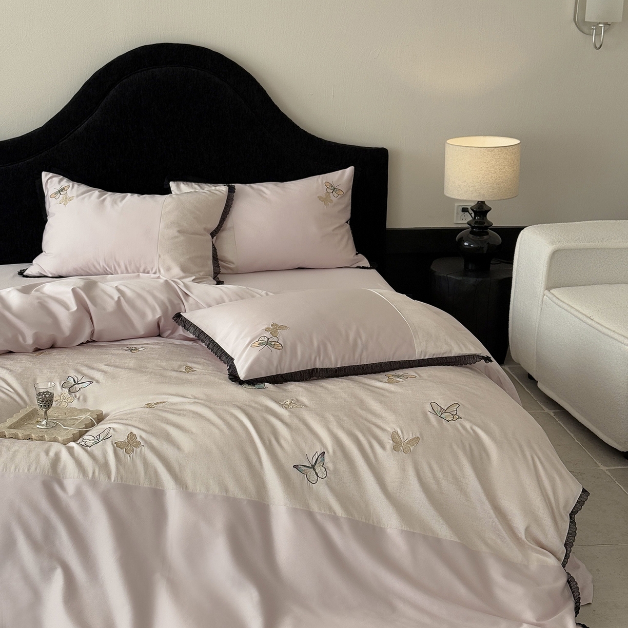 91家纺网 家纺一手货源 找家纺 MIU缪家居 2026新款100支全棉四件套-赫妍 赫妍 雾粉