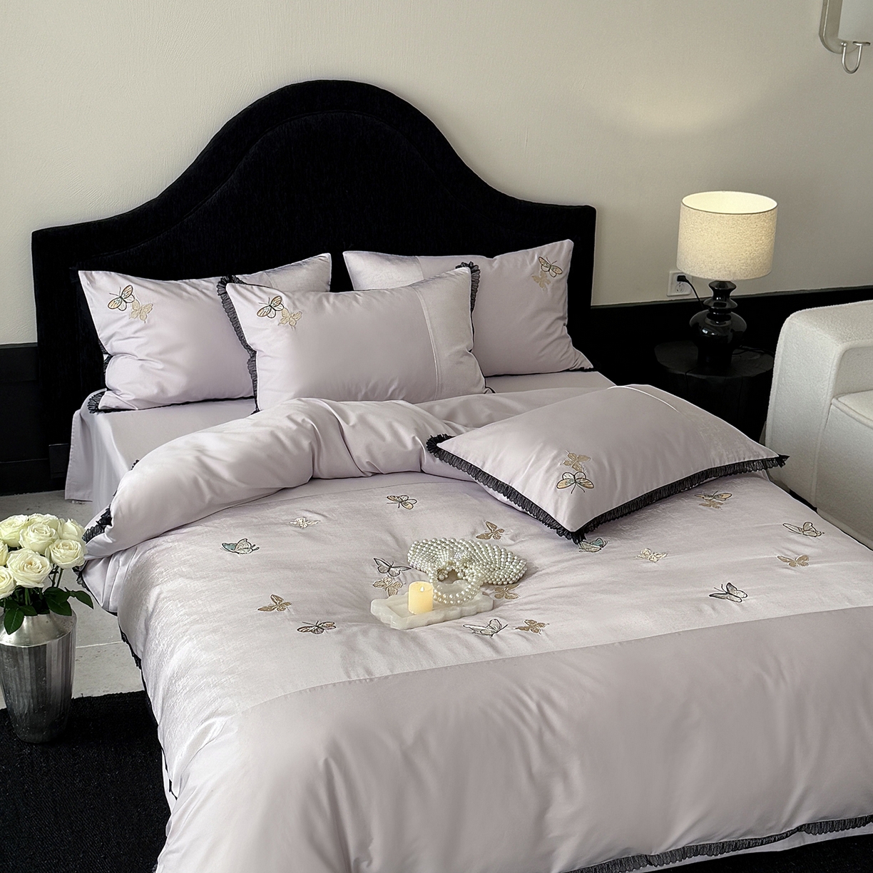 91家纺网 家纺一手货源 找家纺 MIU缪家居 2026新款100支全棉四件套-赫妍 赫妍 烟紫