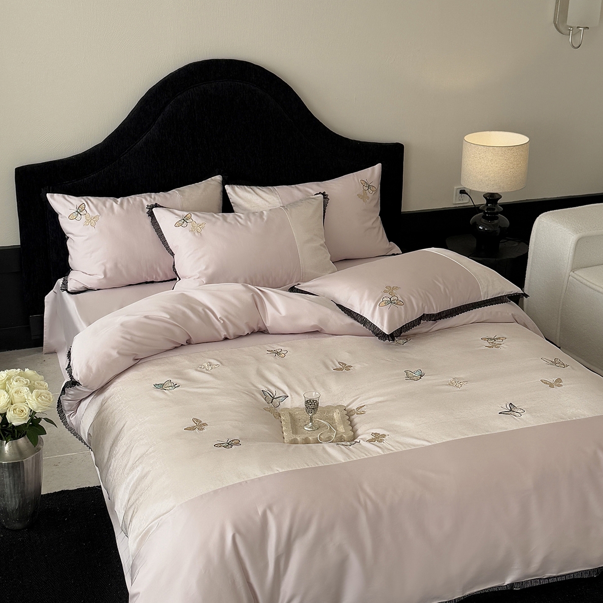 91家纺网 家纺一手货源 找家纺 MIU缪家居 2026新款100支全棉四件套-赫妍 赫妍 雾粉