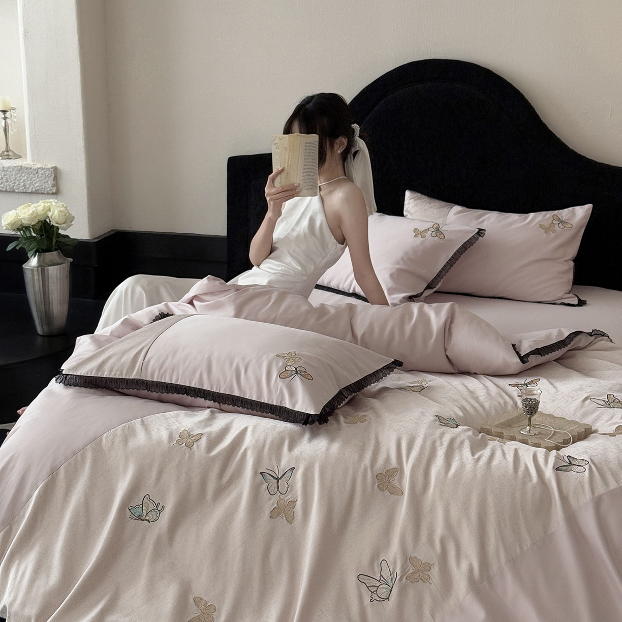 91家纺网 家纺一手货源 找家纺 MIU缪家居 2026新款100支全棉四件套-赫妍 赫妍 雾粉