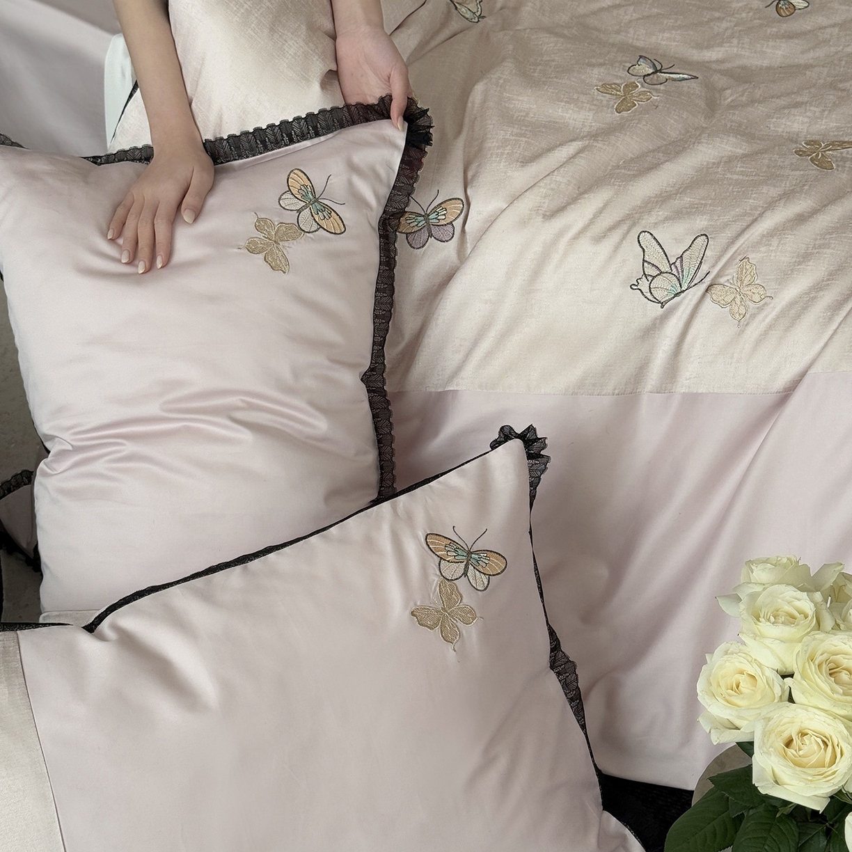 91家纺网 家纺一手货源 找家纺 MIU缪家居 2026新款100支全棉四件套-赫妍 赫妍 雾粉