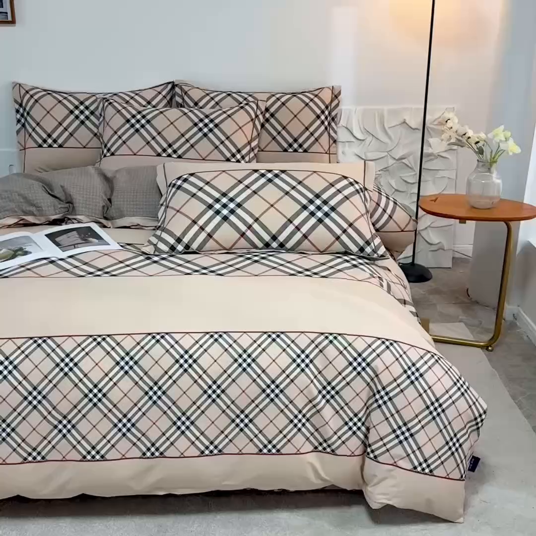 91家纺网 家纺一手货源 找家纺 磨毛世家家纺 206新款铂金凯丽全棉四件套 圣托里