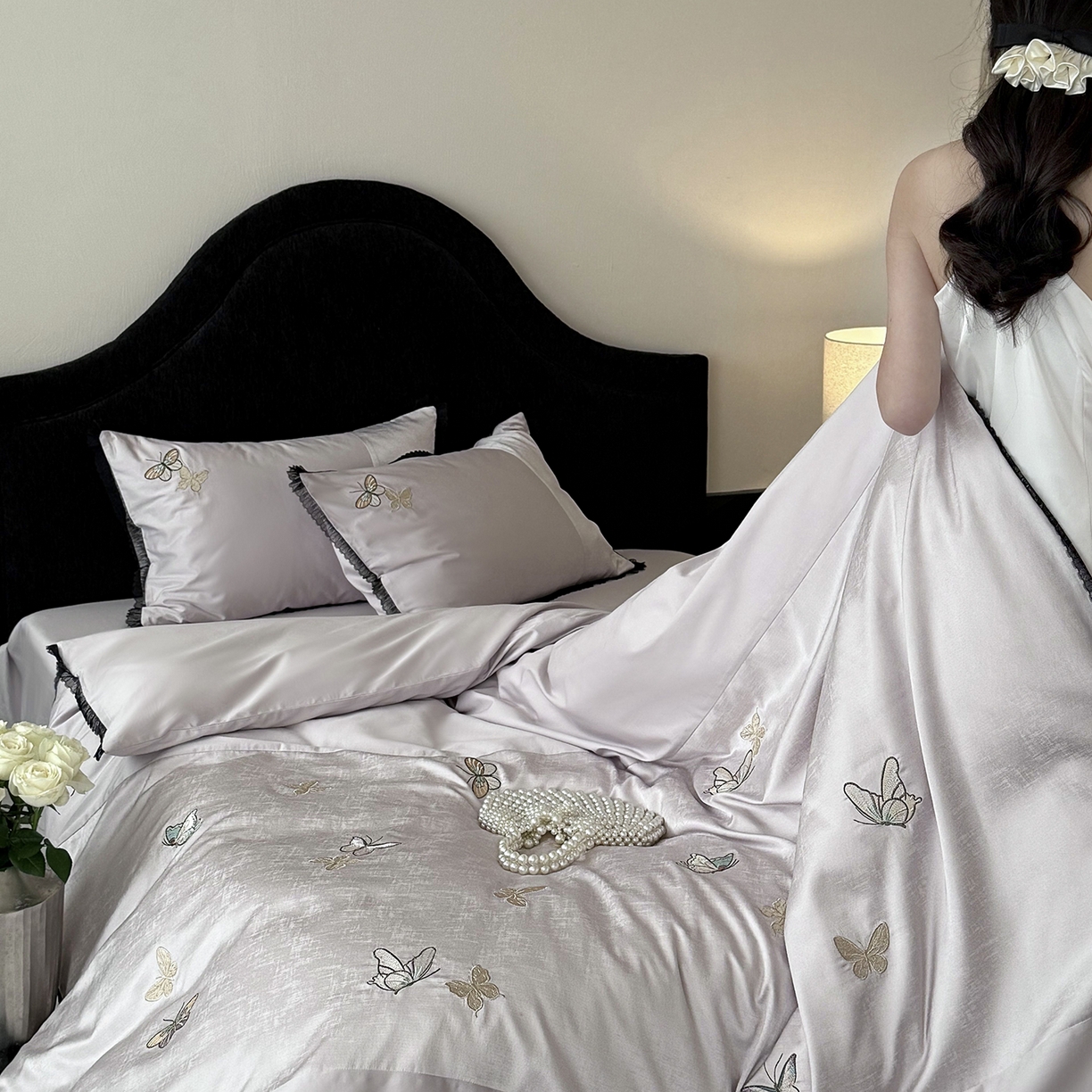 91家纺网 家纺一手货源 找家纺 MIU缪家居 2026新款100支全棉四件套-赫妍 赫妍 烟紫