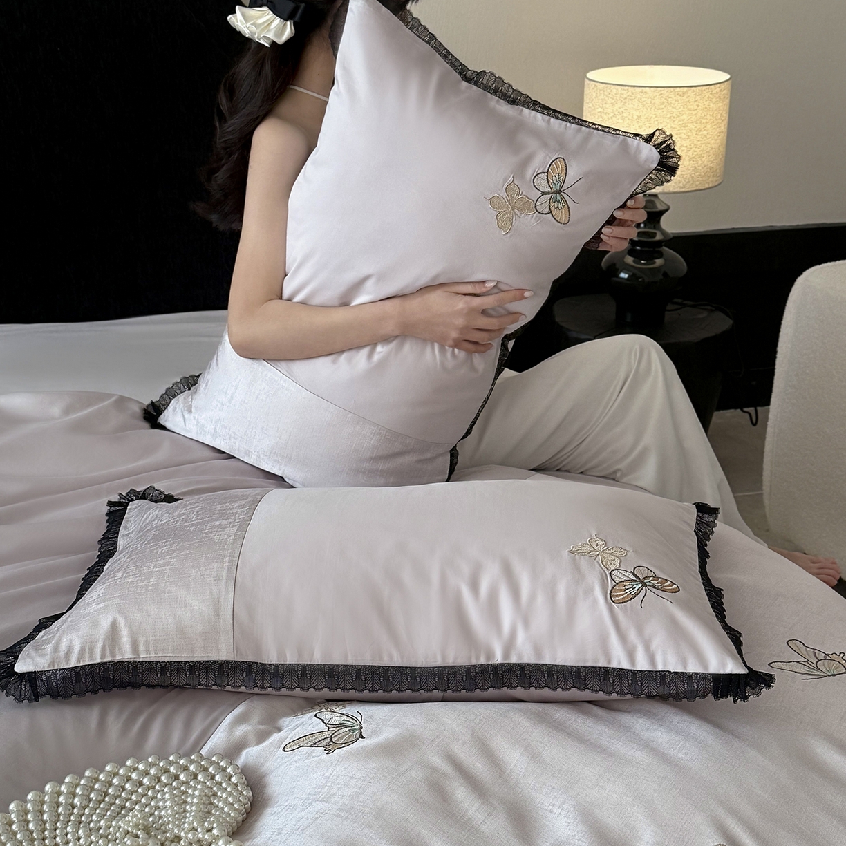 91家纺网 家纺一手货源 找家纺 MIU缪家居 2026新款100支全棉四件套-赫妍 赫妍 烟紫